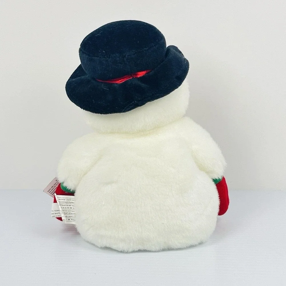 Vtg‎ 1998 Mr. Mitts Snowman Christmas Tree Topper Plush Stuffed Top Hat w/ Tags